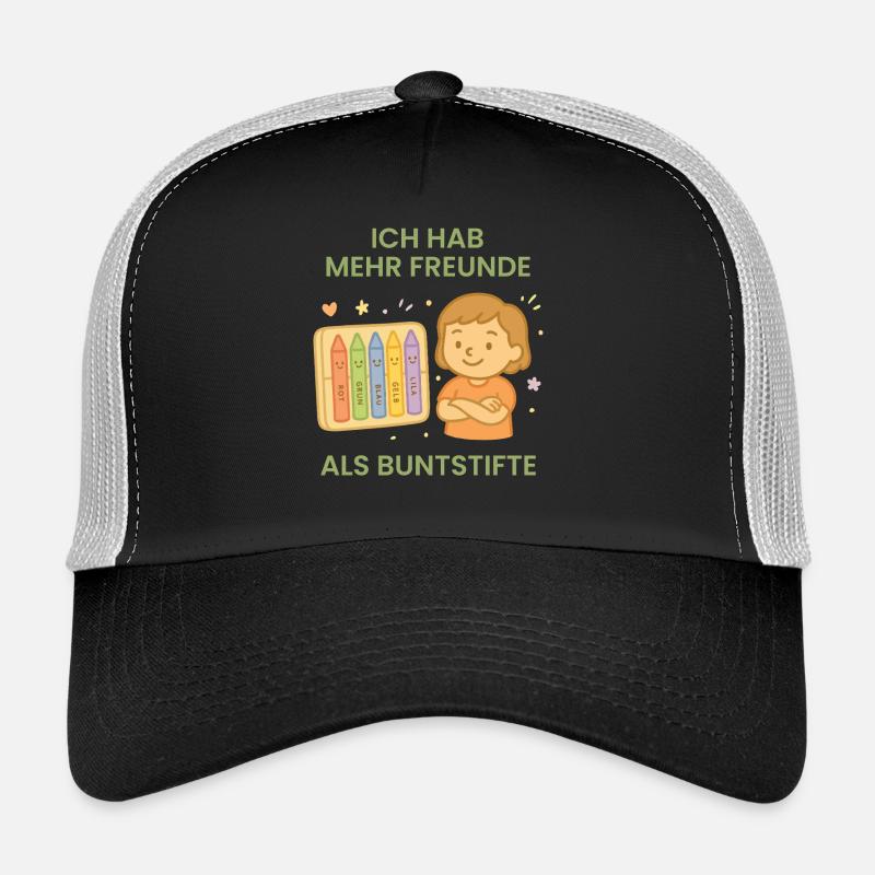 J’ai plus d’amis que de crayons de couleur dans le Casquette trucker 