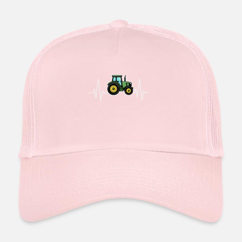Conception du rythme cardiaque du tracteur Casquette trucker 