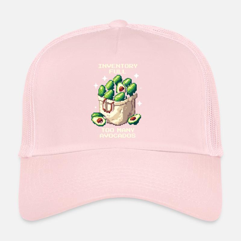 Inventaire plein | Surcharge d’avocat dans le style pixel Casquette trucker 