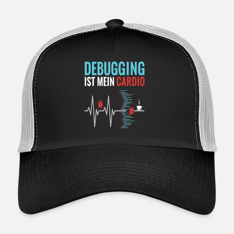 Debugging is my cardio - programmer nerd Trucker Cap