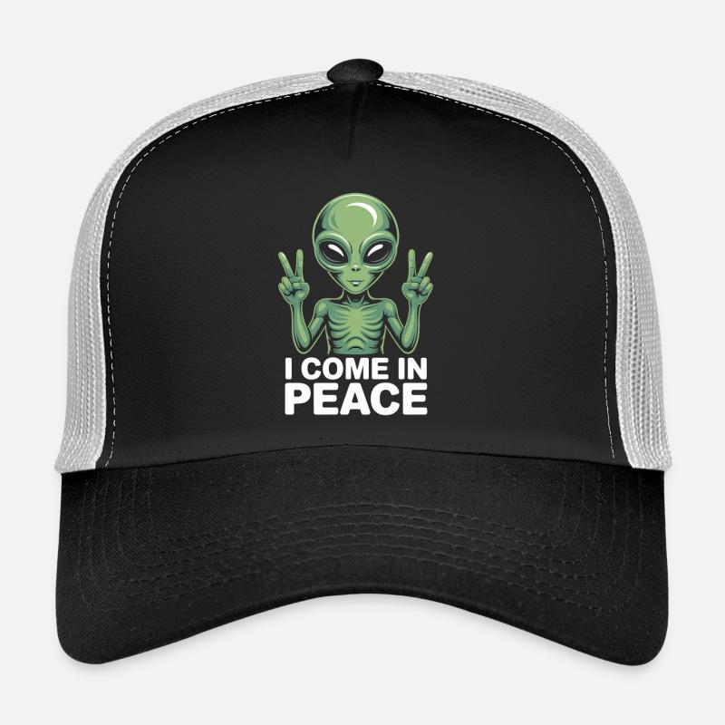 Alien mit Friedenszeichen Trucker Cap