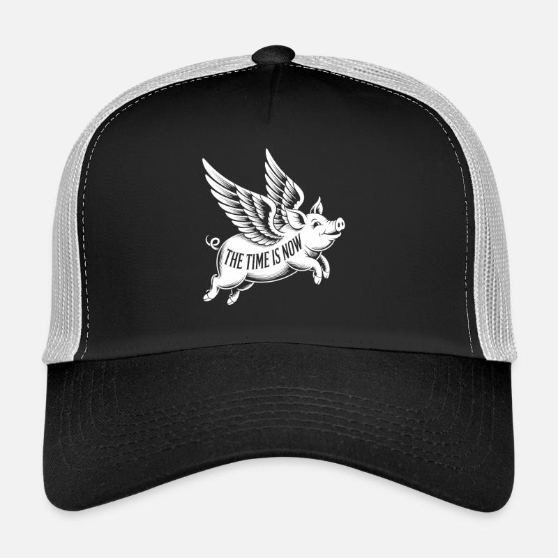 Flying pig, clear message Trucker Cap