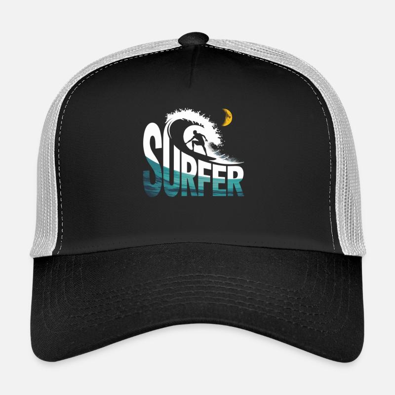 Surfers at night Trucker Cap
