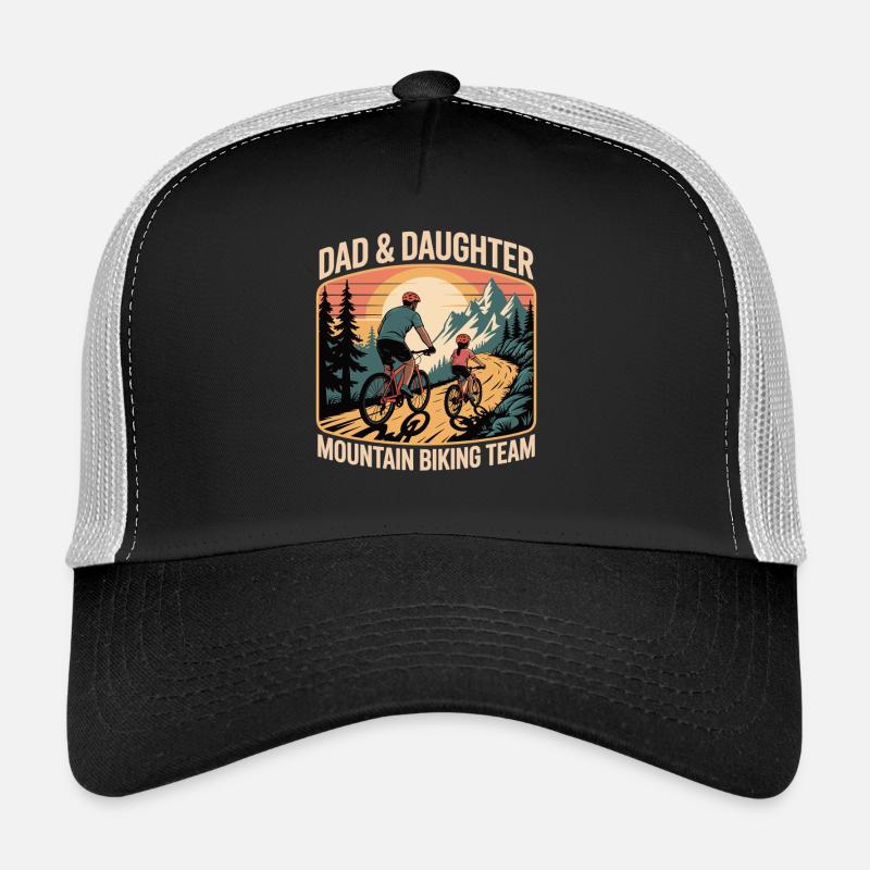 Vater-Tochter MTB Abenteuer - Trucker Cap - Schwarz/Steingrau