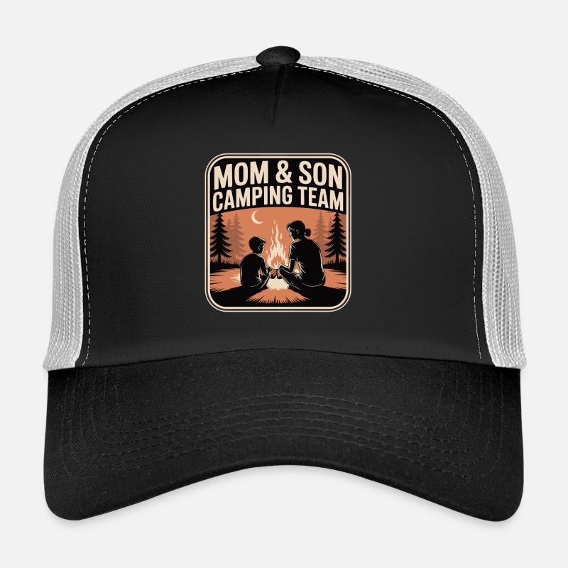 Équipe de camping Maman et fils Casquette trucker 