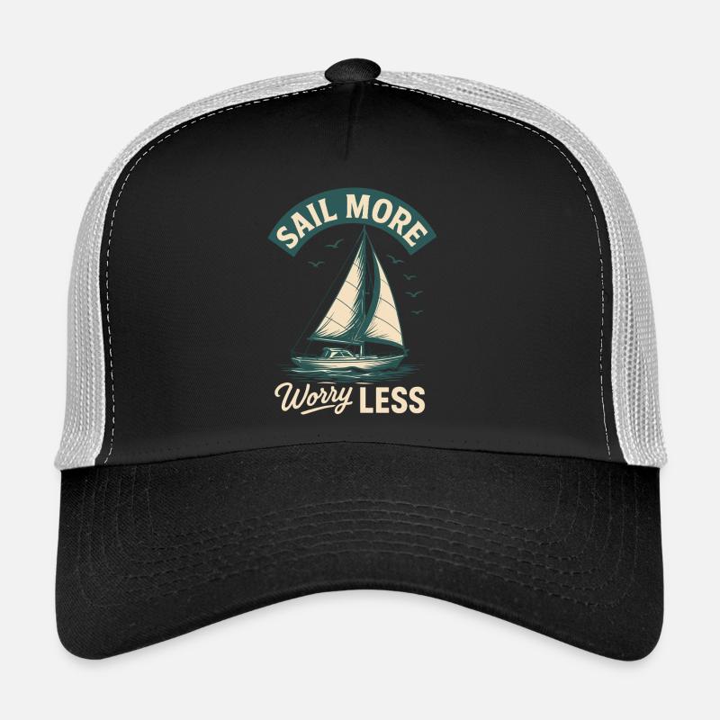 Vintage Design More Sailing Captain Boat Trucker Cap
