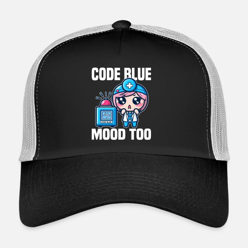 CODE BLUE, MOOD TOO - CADEAU MÉDECIN Casquette trucker 