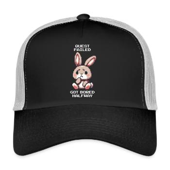 Task aborted | ADHD Boredom Debuff - Trucker Cap - black/stone grey - Front