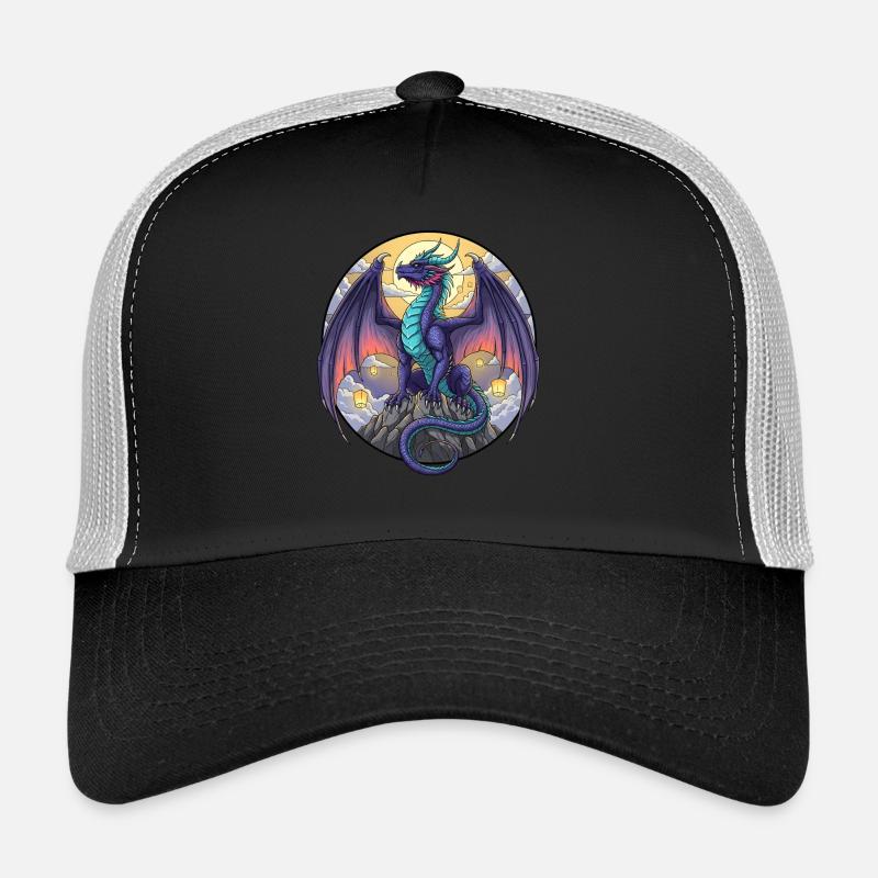 Dragon violet Casquette trucker 