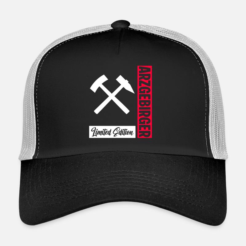 Erzgebirger Limitiert - Trucker Cap - Schwarz/Steingrau