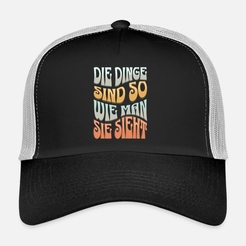 Perspektive Statement Spruch Shirt Retro Look Trucker Cap