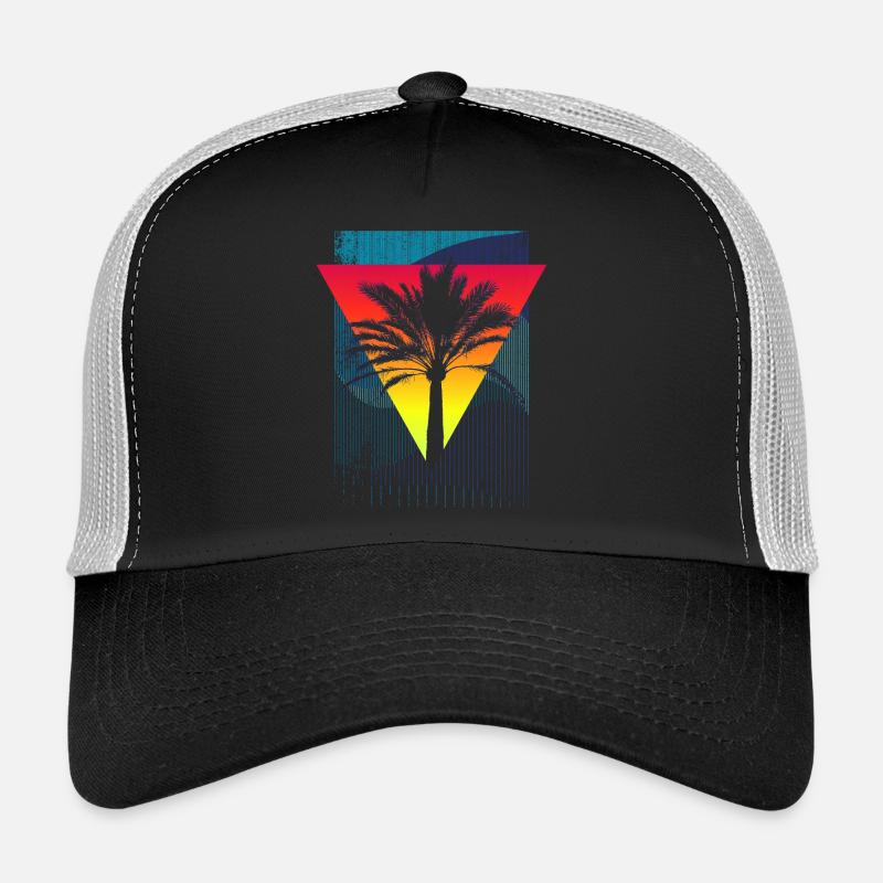 Palm Tree (Triangle, Stripe) Trucker Cap