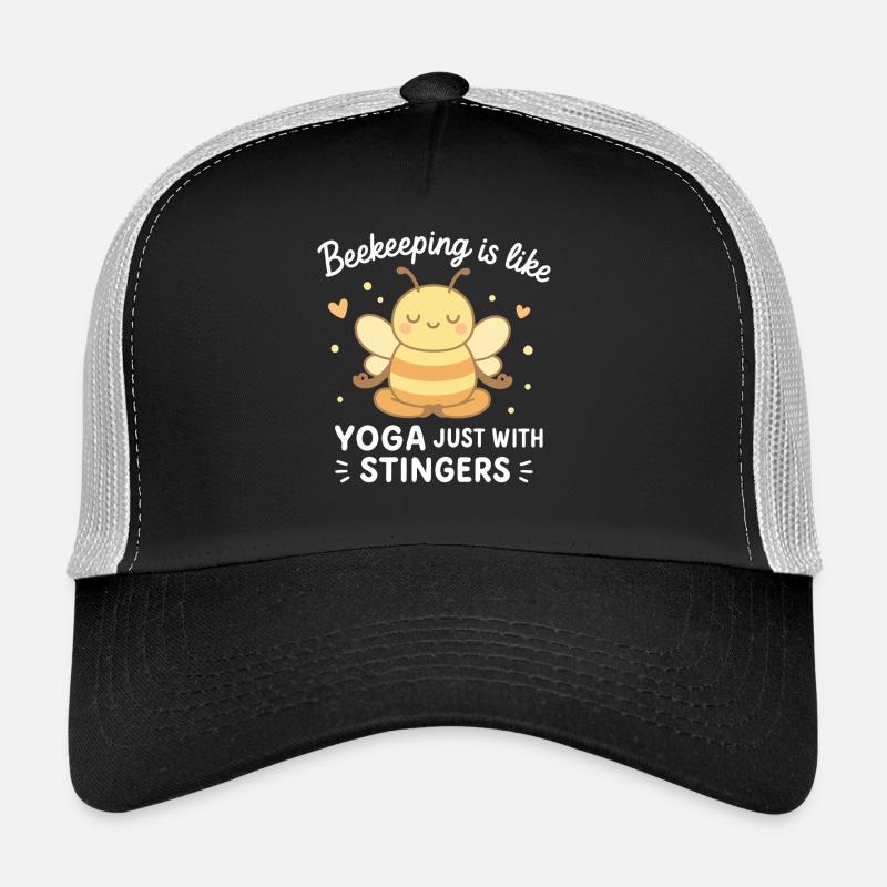Bee Beekeeper Yoga Juste avec des dards Casquette trucker 
