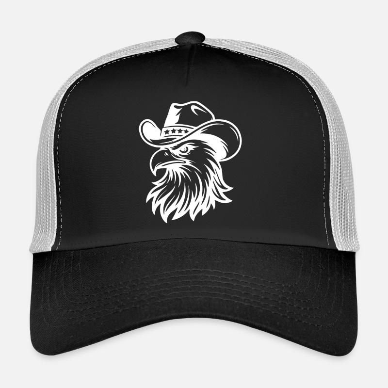 Patriotic Bald Eagle Illustration Trucker Cap