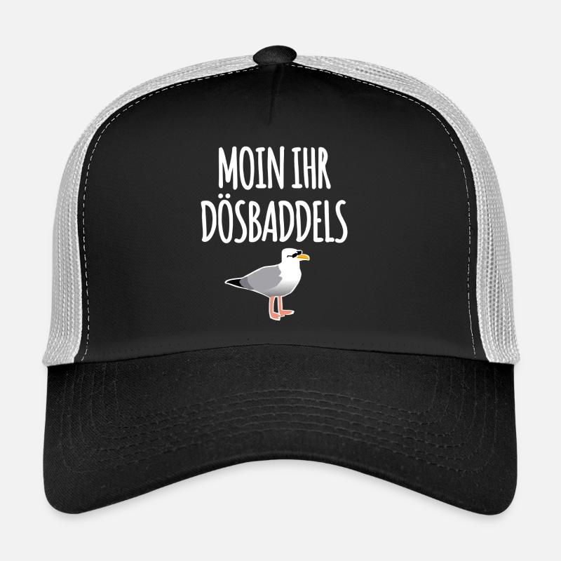 Moin Ihr Dösbaddels - Trucker Cap - Schwarz/Steingrau