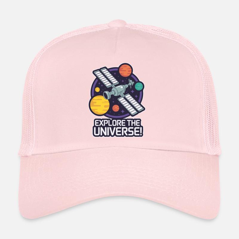 SPACE STATION, EXPLORE THE UNIVERSE Trucker Cap