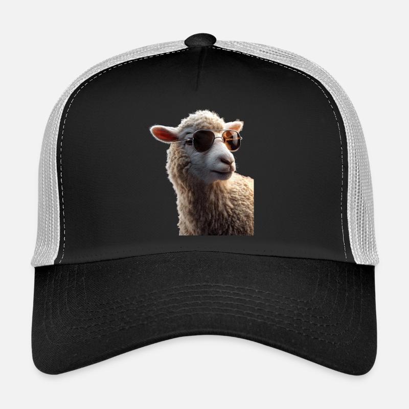 Sheep Lamb Sheep Domestic Sheep Shepherd Sweet Sheep Trucker Cap