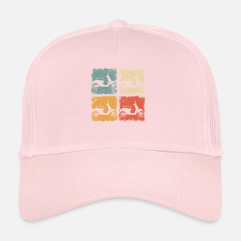 Vintage Scooter Moped For Scooter Driver Trucker Cap