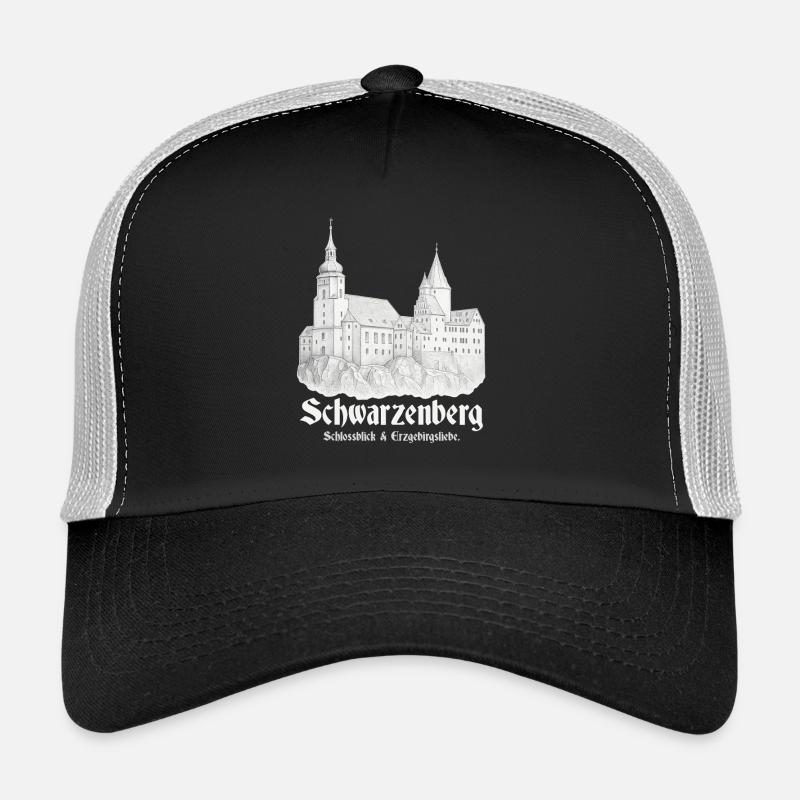 Schwarzenberg Schlossblick - Trucker Cap - Schwarz/Steingrau