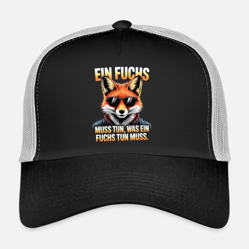 Fuchs Spruch Ein Fuchs Muss Tun Was Fuchs Tun Muss - Trucker Cap - Schwarz/Steingrau