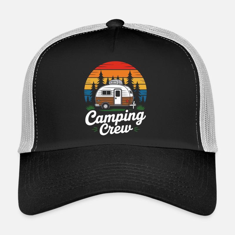 Retro Camping Crew Caravan Trucker Cap