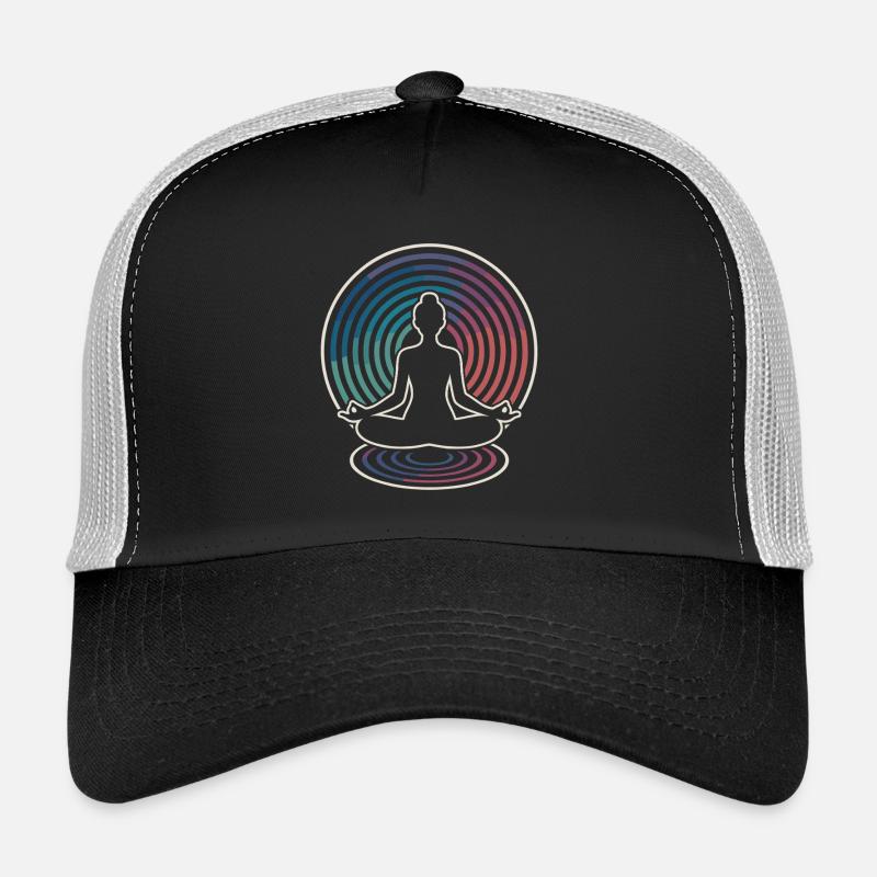 Zen Meditation Wave Circles Trucker Cap