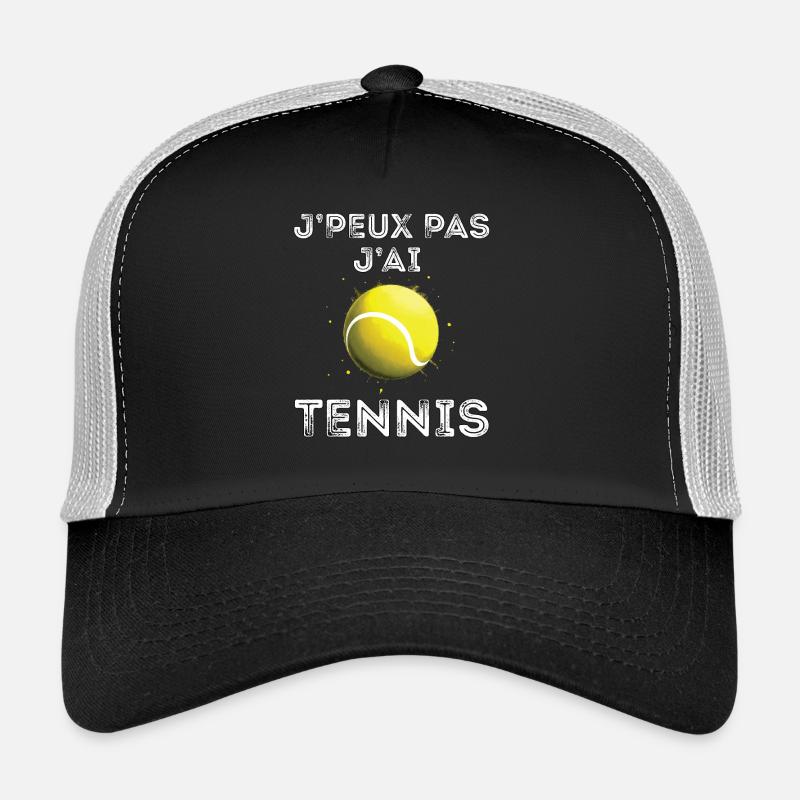 I Can't I Have Tennis Player Idea Funny Gift - Trucker Cap - black/stone grey