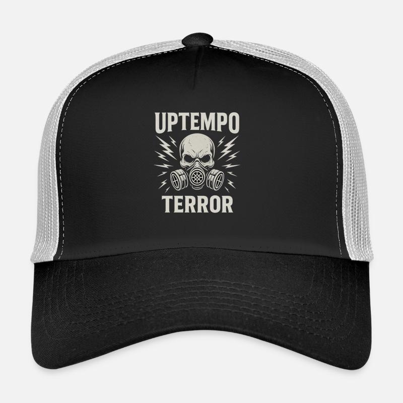 T-shirt uptempo Terror – Hardcore Techno - Casquette trucker  - noir/gris pierre