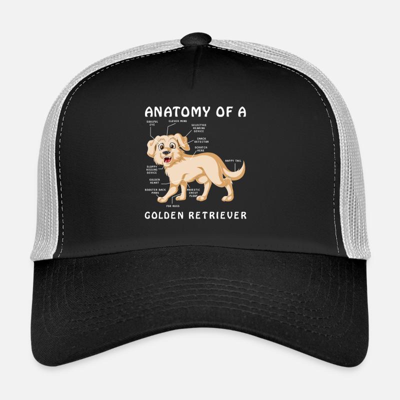 Anatomie eines Golden Retriever Illustration Trucker Cap