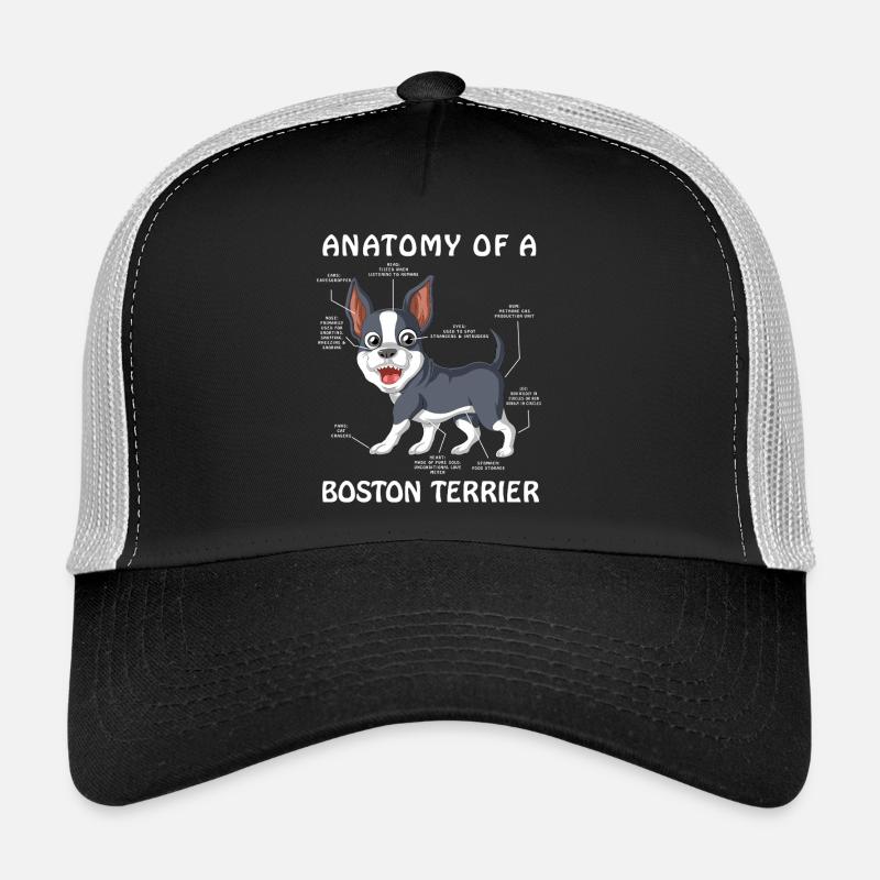 Anatomie Eines Boston Terrier Hundes süßes Haustier Trucker Cap