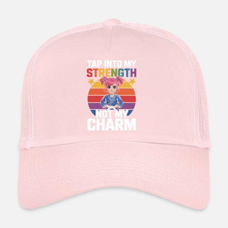 Mädchen im Karateanzug mit Regenbogen-Motiv Trucker Cap
