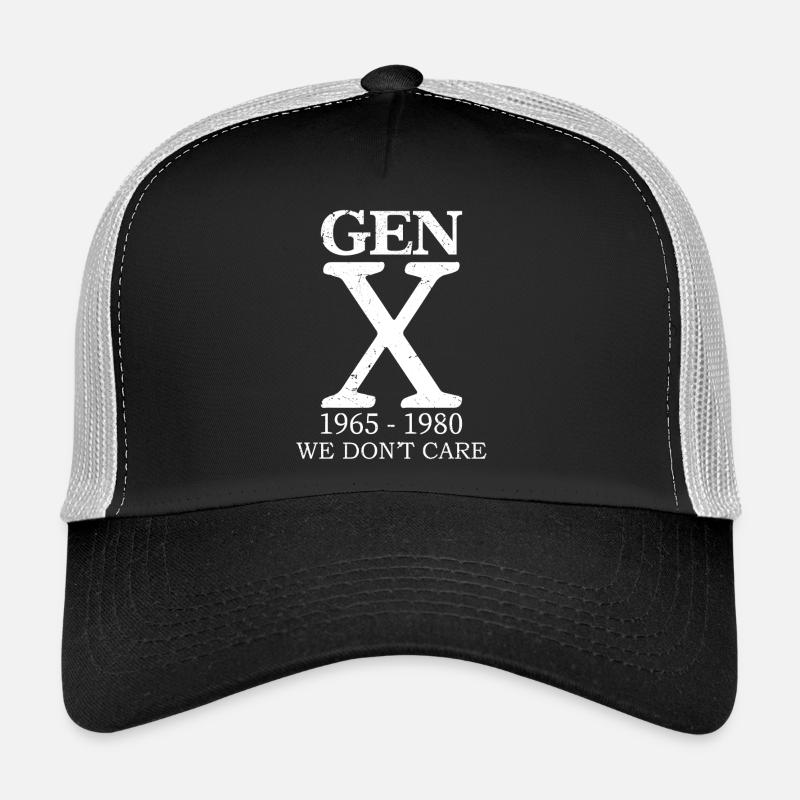 gen x we don't care Trucker Cap