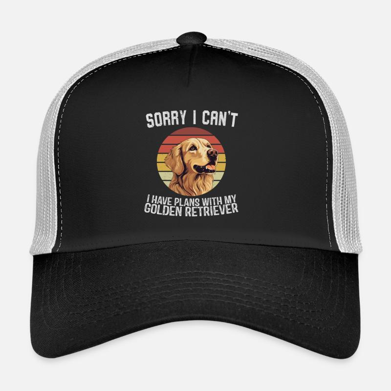 Golden Retriever Apology Tee Design Trucker Cap