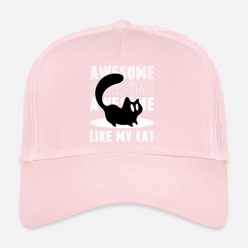 Génial comme mon chat drôle de chat noir silhouette Casquette trucker 