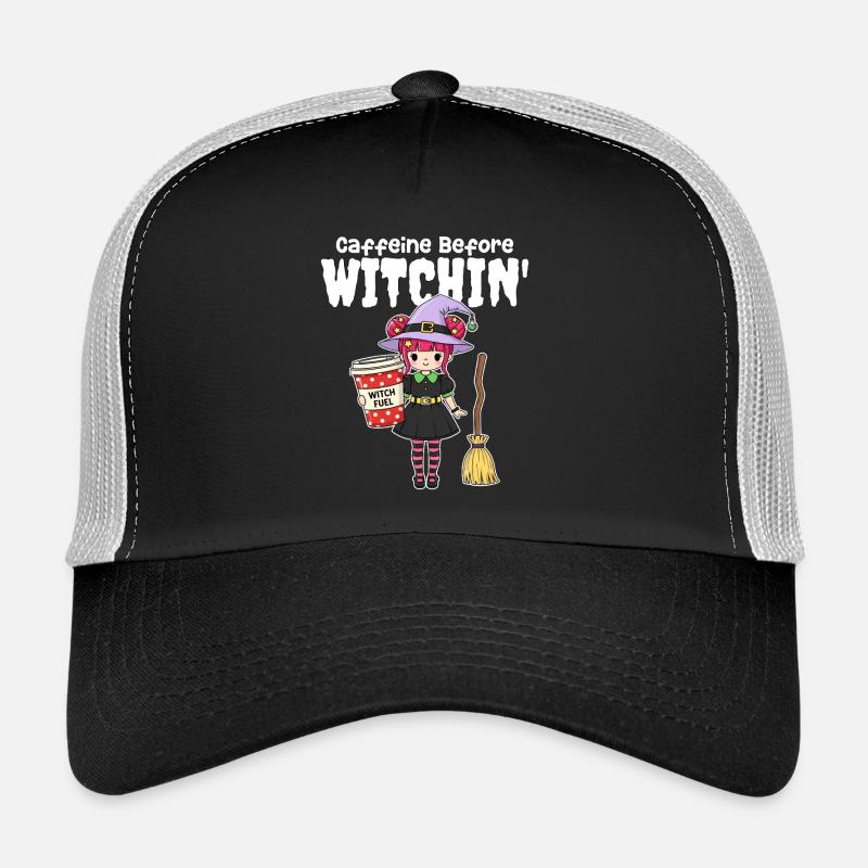 CAFFEINE BEFORE WITCHIN' - WITCH HALLOWEEN Trucker Cap
