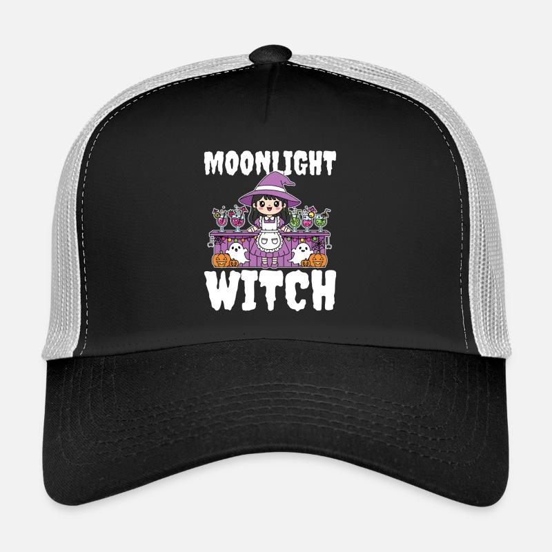 SORCIÈRE AU CLAIR DE LUNE - SORCIÈRE HALLOWEEN Casquette trucker 