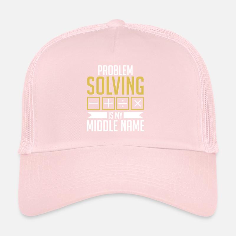 Math Math Teacher Problem Solving My Middle Name Trucker Cap