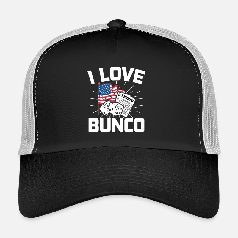 Drapeau des États-Unis Bunco Play Dice Player Gift Casquette trucker 