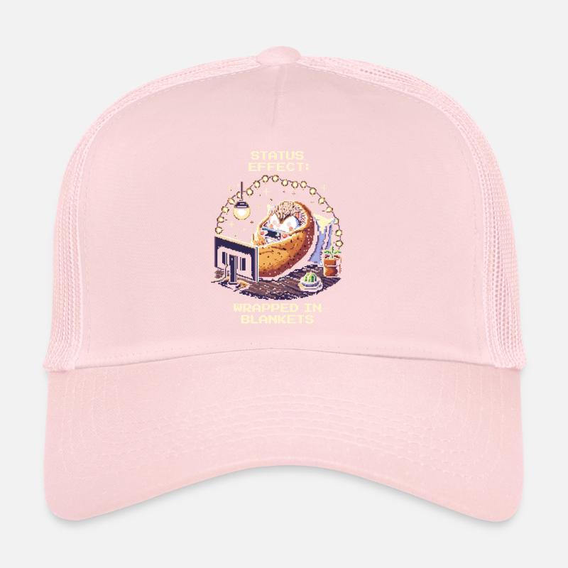 Status: Snuggled up in blankets Trucker Cap