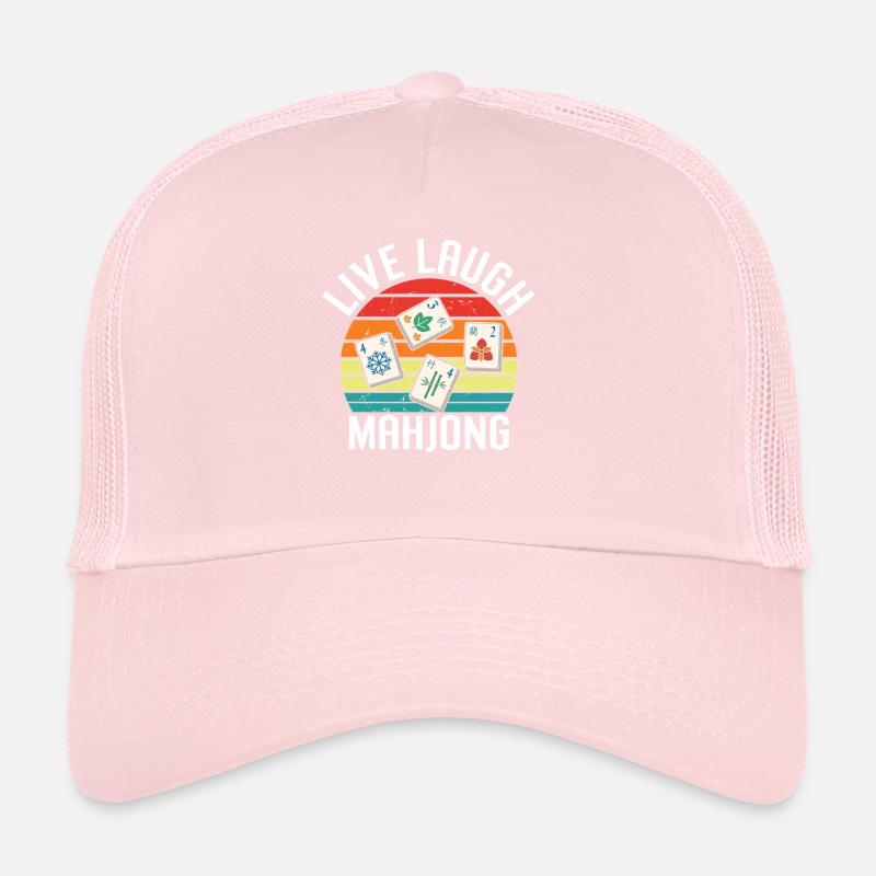 Retro Mah Jongg Spruch - Live Laugh Mahjong Trucker Cap