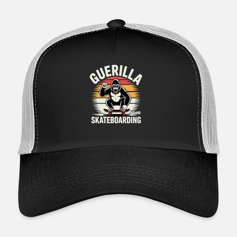 Gorille Skateboarding Motif Design Casquette trucker 