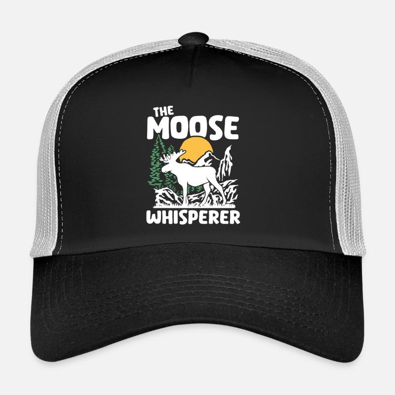 Conception de silhouette de la nature de l’orignal Casquette trucker 