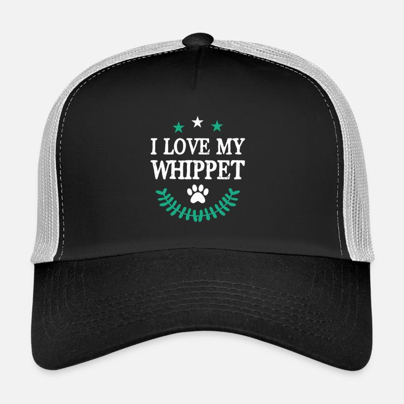 I Love my Whippet - Trucker Cap - black/stone grey