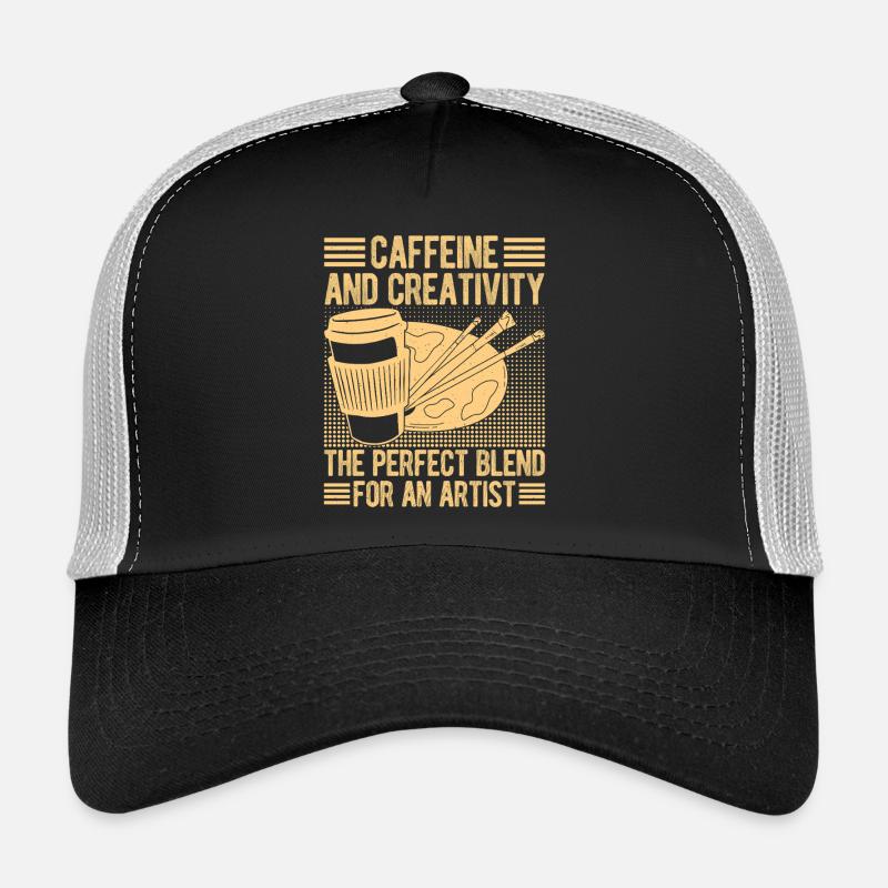 Artist Painter Graphic Caffeine & Creativity Art Trucker Cap