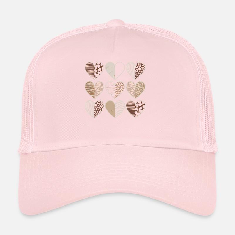 Leopard Muster Herzdesign Trucker Cap