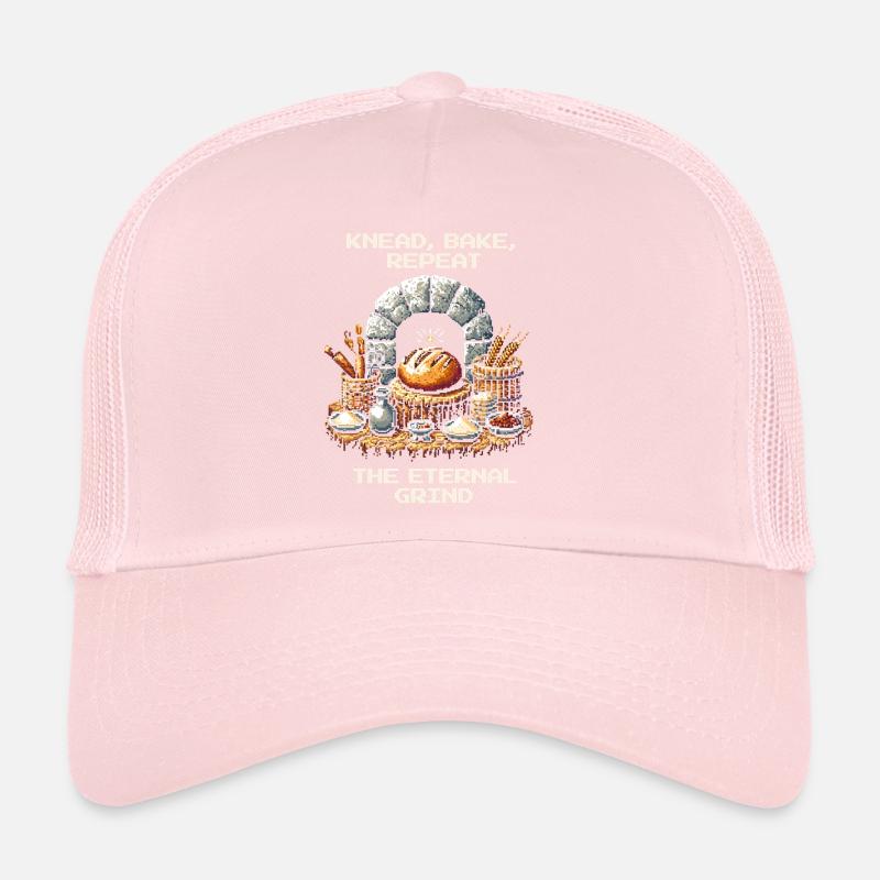 Knead, Bake, Repeat | Bread Baking Humor Trucker Cap