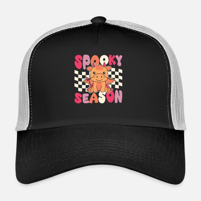 Dragon Halloween Groovy Devil Spooky Season Casquette trucker 