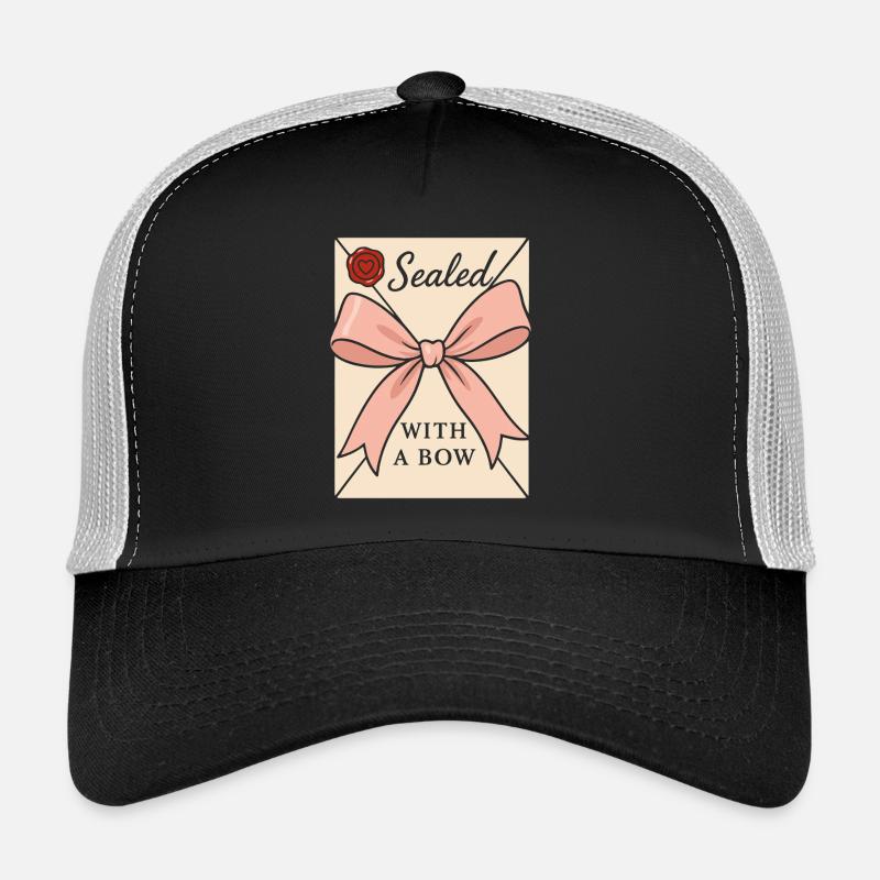 Coquette Aesthetic Bow Pattern Girly Pastel Trucker Cap
