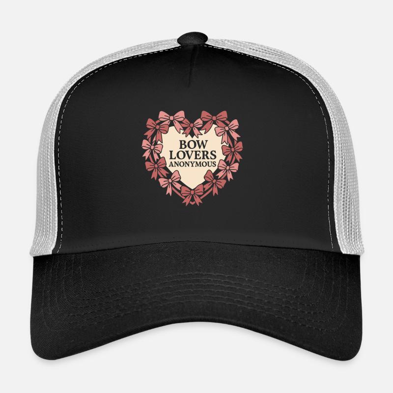 Coquette Aesthetic Bow Pattern Girly Pastel Trucker Cap