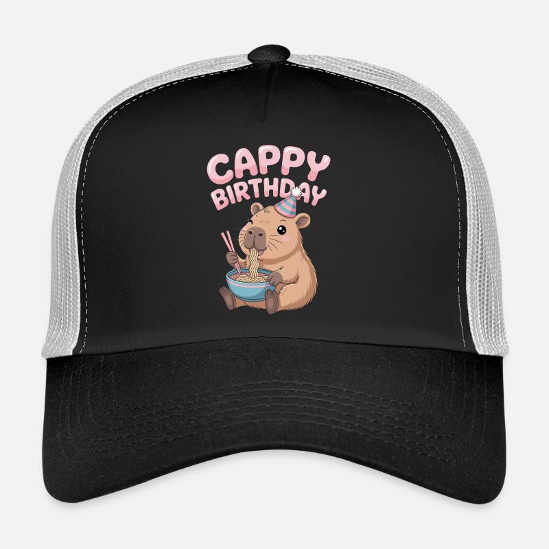 CAPPY BIRTHDAY Capy Birthday Capybara Ramen Trucker Cap
